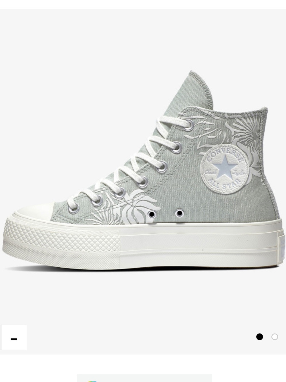 CONVERSE CHUCK TAYLOR ALL STAR Summit  Ghosted Platform Floral Sneakers Size 9.5